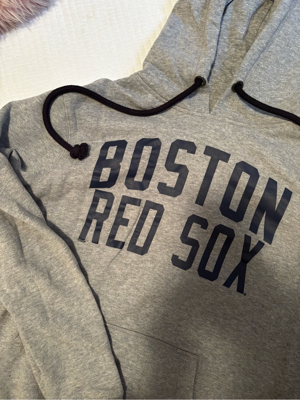47 Brand Boston Red Sox Gray Crewneck Sweatshirt with Navy Lettering